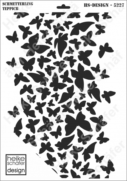 Schablone-Stencil A3 415-5227 Schmetterlingsteppich